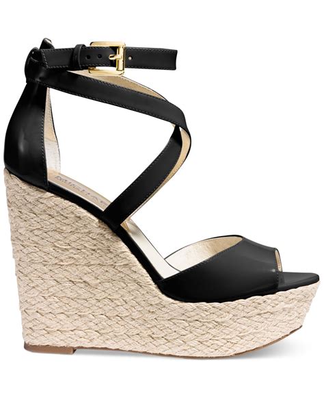 michael kors black patent sandals|Michael Kors closed toe sandals.